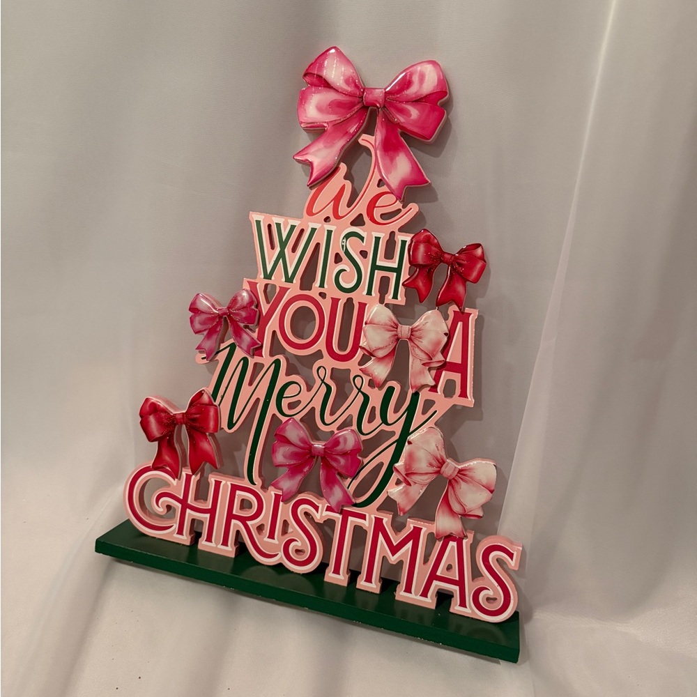 Festive Pink and Red Holiday Sign - Ashland Michaels